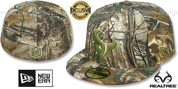 Texans 'NFL TEAM-BASIC' Realtree Camo Fitted Hat by New Era