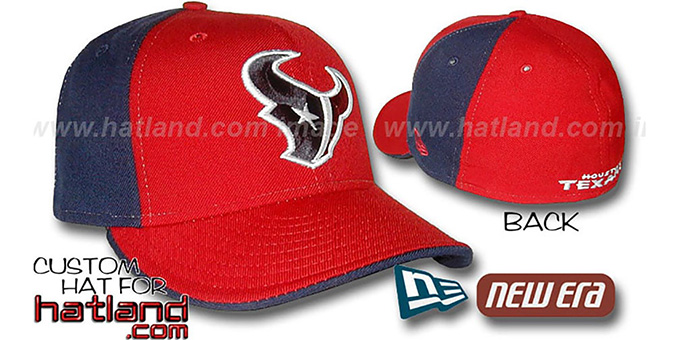 Texans 'PINWHEEL' Red-Navy Fitted Hat by New Era