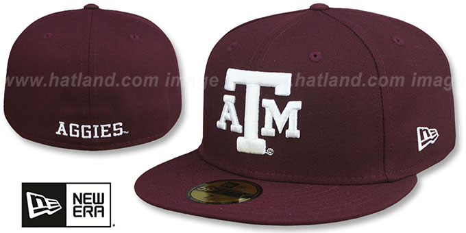 Texas A and M 'NCAA TEAM-BASIC' Maroon Fitted Hat by New Era
