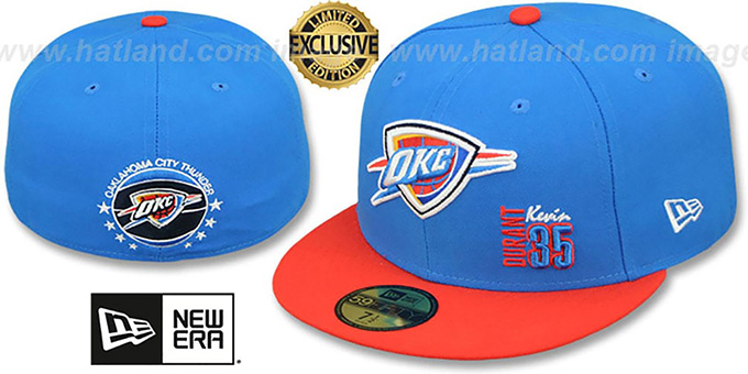 Thunder 'KEVIN DURANT 35' Blue-Orange Fitted Hat by New Era