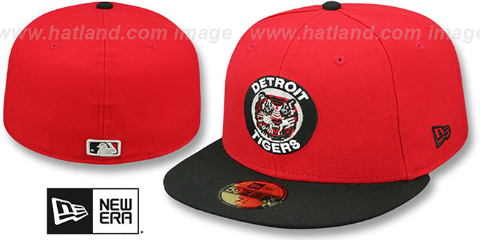 Tigers '1964-93 COOPERSTOWN' Red-Black Fitted Hat by New Era