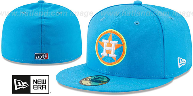 light blue mlb fitted