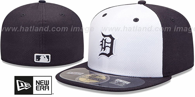Tigers 'MLB DIAMOND ERA' 59FIFTY White-Navy BP Hat by New Era