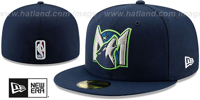 Timberwolves 'DECEPTORED' Navy Fitted Hat by New Era