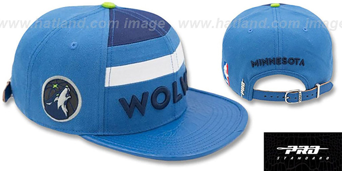 Timberwolves 'HORIZON STRAPBACK' Blue Hat by Pro Standard