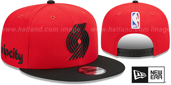 Trail Blazers 'STATEMENT SNAPBACK' Red-Black Hat by New Era