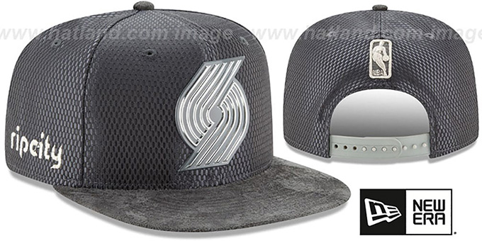 Trailblazers '2017 NBA ONCOURT SNAPBACK' Charcoal Hat by New Era