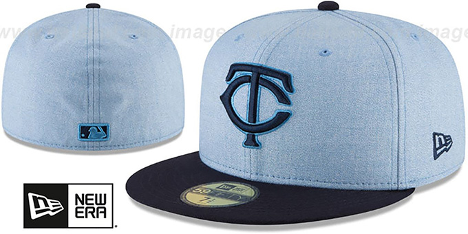 Twins '2018 FATHERS DAY' Sky-Navy Fitted Hat by New Era