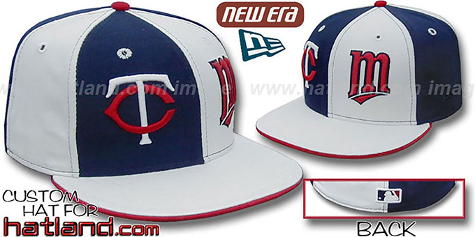Twins 'DOUBLE WHAMMY' Navy-White Fitted Hat