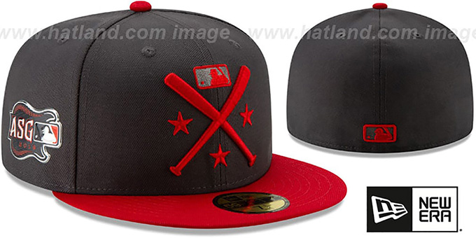Umpire '2019 MLB ALL-STAR WORKOUT' Grey-Red Fitted Hat by New Era