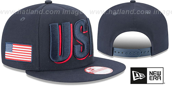 United States 'COUNTRY CHEER SNAPBACK' Navy Hat by New Era