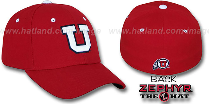 Utah 'DH' Fitted Hat by Zephyr - red