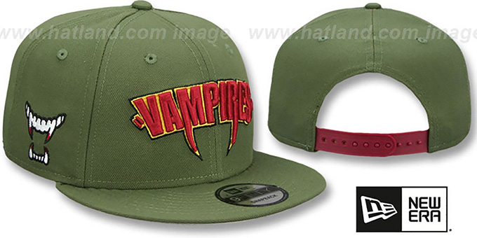 Vampires 'HALLOWEEN COSTUME SNAPBACK' Olive Hat by New Era