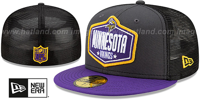 Vikings '2021 NFL TRUCKER DRAFT' Fitted Hat by New Era