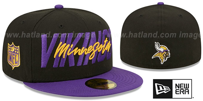 Vikings '2022 NFL DRAFT' Black-Purple Fitted Hat by New Era