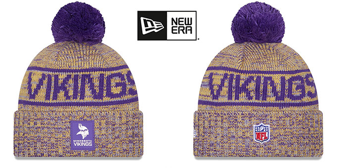 Vikings '2025 NFL SIDELINE' Knit Beanie Hat by New Era