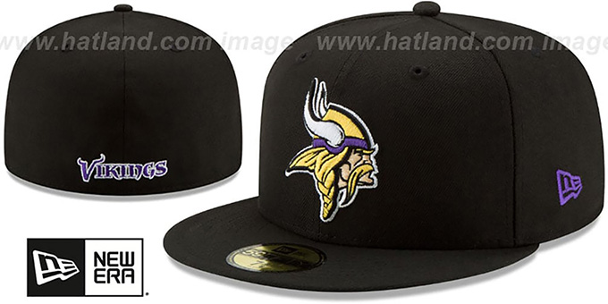 Vikings 'NFL TEAM-BASIC' Black Fitted Hat by New Era