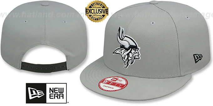 Vikings 'NFL TEAM-BASIC SNAPBACK' Grey-Black Hat by New Era