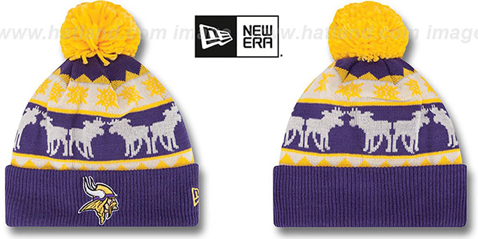 Vikings 'THE-MOOSER' Knit Beanie Hat by New Era