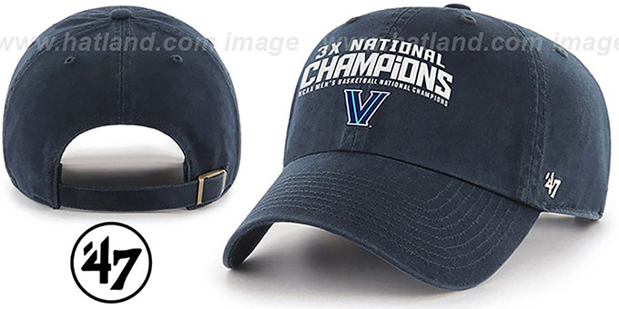 Villanova '3X NATIONAL CHAMPS STRAPBACK' Hat by Twins 47 Brand