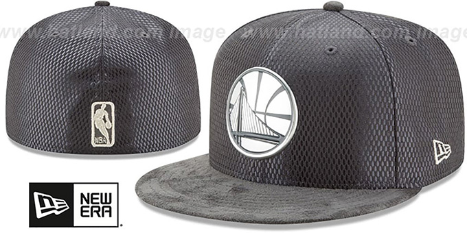 Warriors '2017 ONCOURT' Charcoal Fitted Hat by New Era
