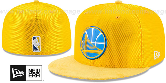 Warriors '2017 ONCOURT' Gold Fitted Hat by New Era