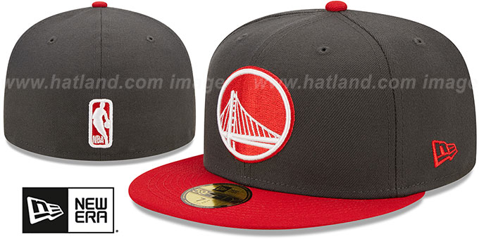 Warriors '2T COLOR PACK' Charcoal-Red Fitted Hat by New Era