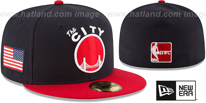Warriors 'COUNTRY COLORS' Navy-Red Fitted Hat by New Era