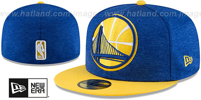 Warriors 'HEATHER-HUGE' Royal-Gold Fitted Hat by New Era