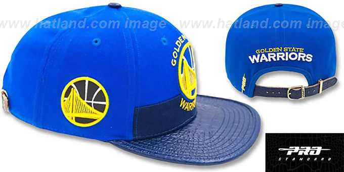 Warriors 'HORIZON STRAPBACK' Royal-Navy Hat by Pro Standard