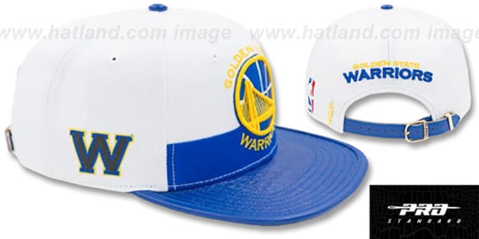 Warriors 'HORIZON STRAPBACK' White-Royal Hat by Pro Standard