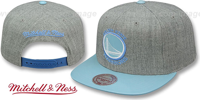 Warriors PATENT 'POWDER SNAPBACK' Hat Mitchell and Ness