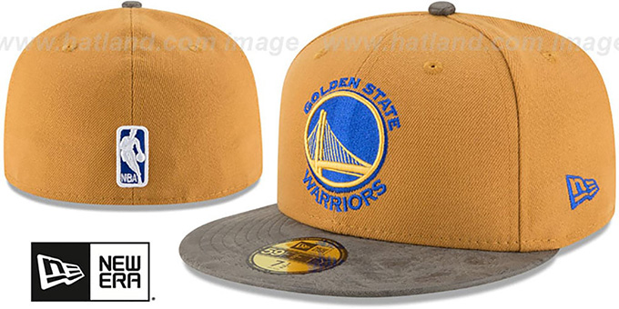 Warriors 'RUSTIC-VIZE' Wheat-Grey Fitted Hat by New Era