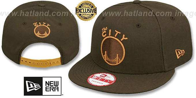 Warriors 'TEAM-BASIC SNAPBACK' Brown-Wheat Hat by New Era