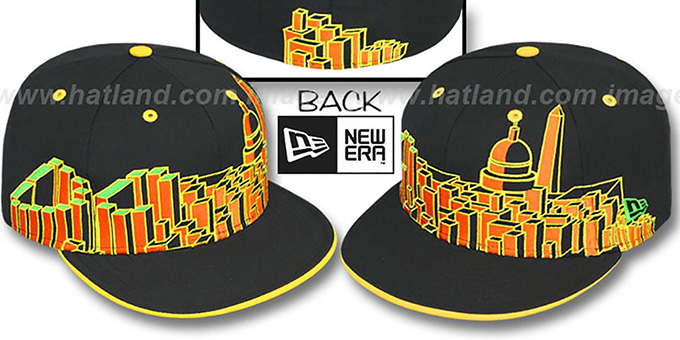 Washington 'DC BLOCK CITY-SKYLINE' Rasta Fitted Hat by New Era