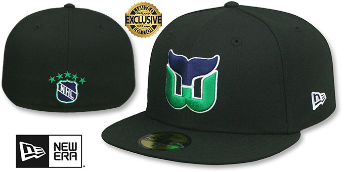 Whalers 'VINTAGE NHL TEAM-BASIC' Black Fitted Hat by New Era