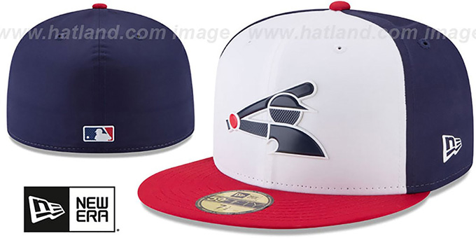 White Sox '2018 PROLIGHT-BP' ALTERNATE White-Navy-Red Fitted Hat by New Era