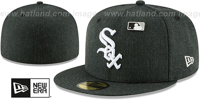 White Sox 'HEATHERED-PIN' Black Fitted Hat by New Era