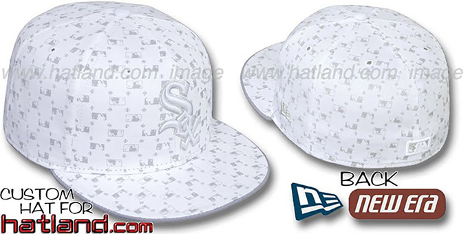 White Sox MLB FLOCKING White-Grey Fitted Hat by New Era
