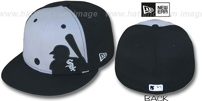 White Sox 'MLB SILHOUETTE' Grey-Black Fitted Hat by New Era