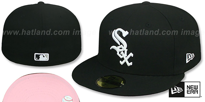 White Sox 'PINK-BOTTOM' Black Fitted Hat by New Era