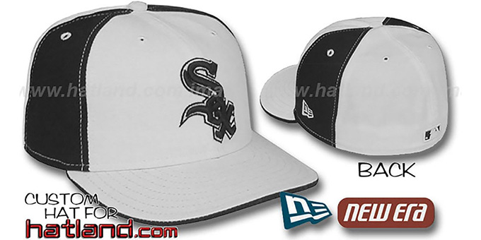 White Sox 'PINWHEEL' White-Black Fitted Hat by New Era