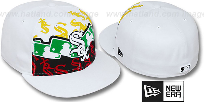 White Sox 'RASTA LAYERED' White Fitted Hat by New Era