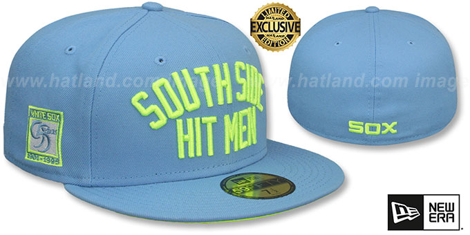 White Sox 'SOUTHSIDE HITMEN' PATCH-BOTTOM Sky-Yellow Fitted Hat by New Era