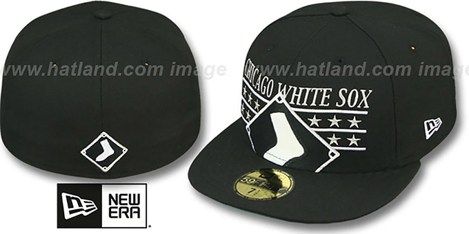White Sox 'STAR STUDDED' Black Fitted Hat by New Era