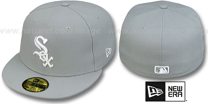 White Sox 'TEAM-BASIC' Grey-White Fitted Hat by New Era