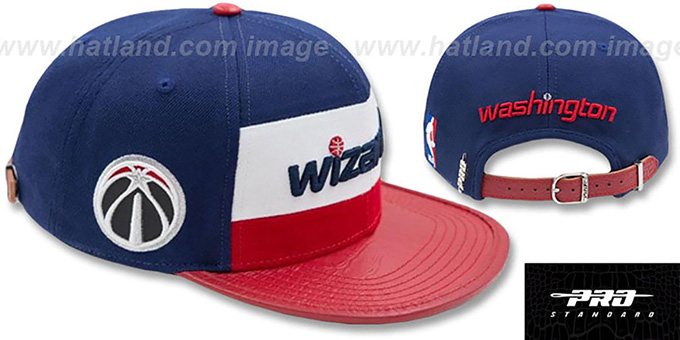 Wizards 'HORIZON STRAPBACK' Navy-Red Hat by Pro Standard