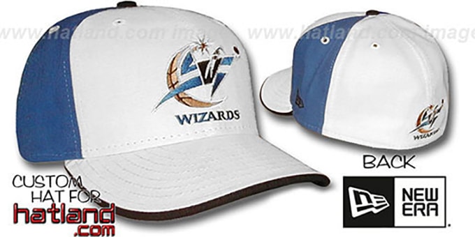 Wizards 'PINWHEEL' White-Blue Fitted Hat by New Era