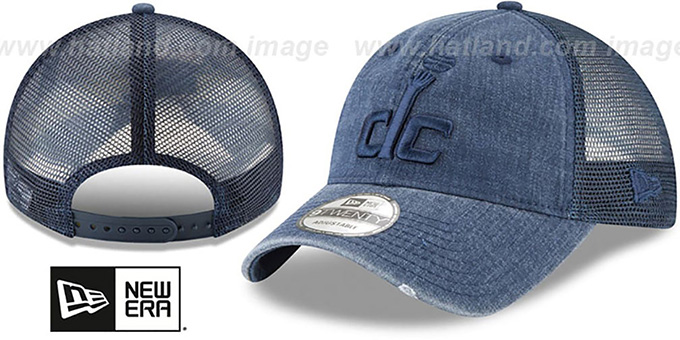 Wizards 'TONAL-WASHED TRUCKER SNAPBACK' Navy Hat by New Era