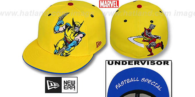 Wolverine 'FASTBALL SPECIAL' Yellow Fitted Hat by New Era